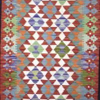 geometric, colourful woollen kilim