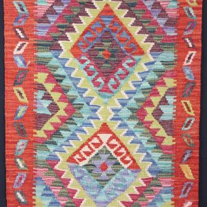 Multicolour Natural‑Dye Kilims • Dyed with pigments from fruits, vegetables, and spices. • Often brighter, with a more contemporary feel. • Typically woven in northern Afghanistan using Ghazni wool.