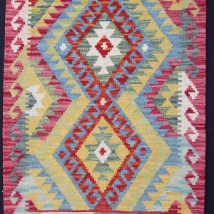 Multicolour Natural‑Dye Kilims • Dyed with pigments from fruits, vegetables, and spices. • Often brighter, with a more contemporary feel. • Typically woven in northern Afghanistan using Ghazni wool.