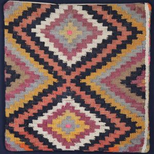 Colourful geometric patterned textile design