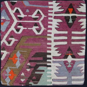 Colourful geometric patterned textile design