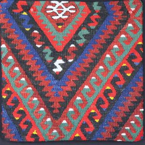 Colourful geometric patterned textile design