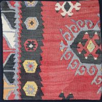 Colourful geometric patterned textile design