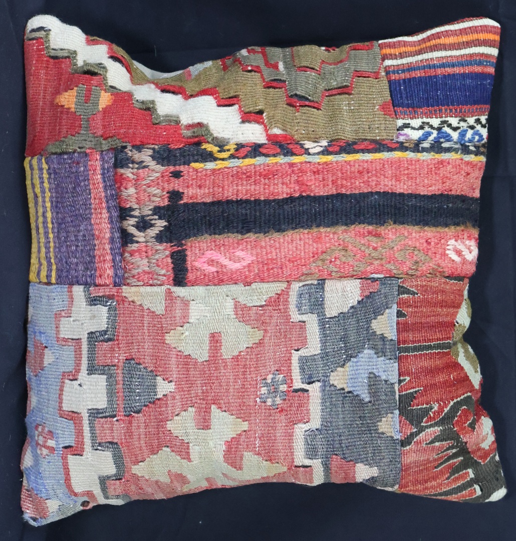 Colourful patterned decorative cushion