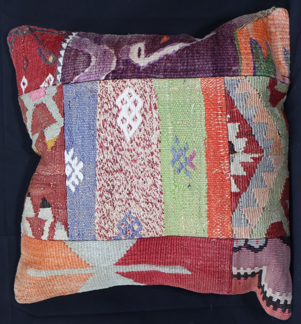Colourful patterned decorative cushion