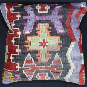 Colourful patterned decorative cushion
