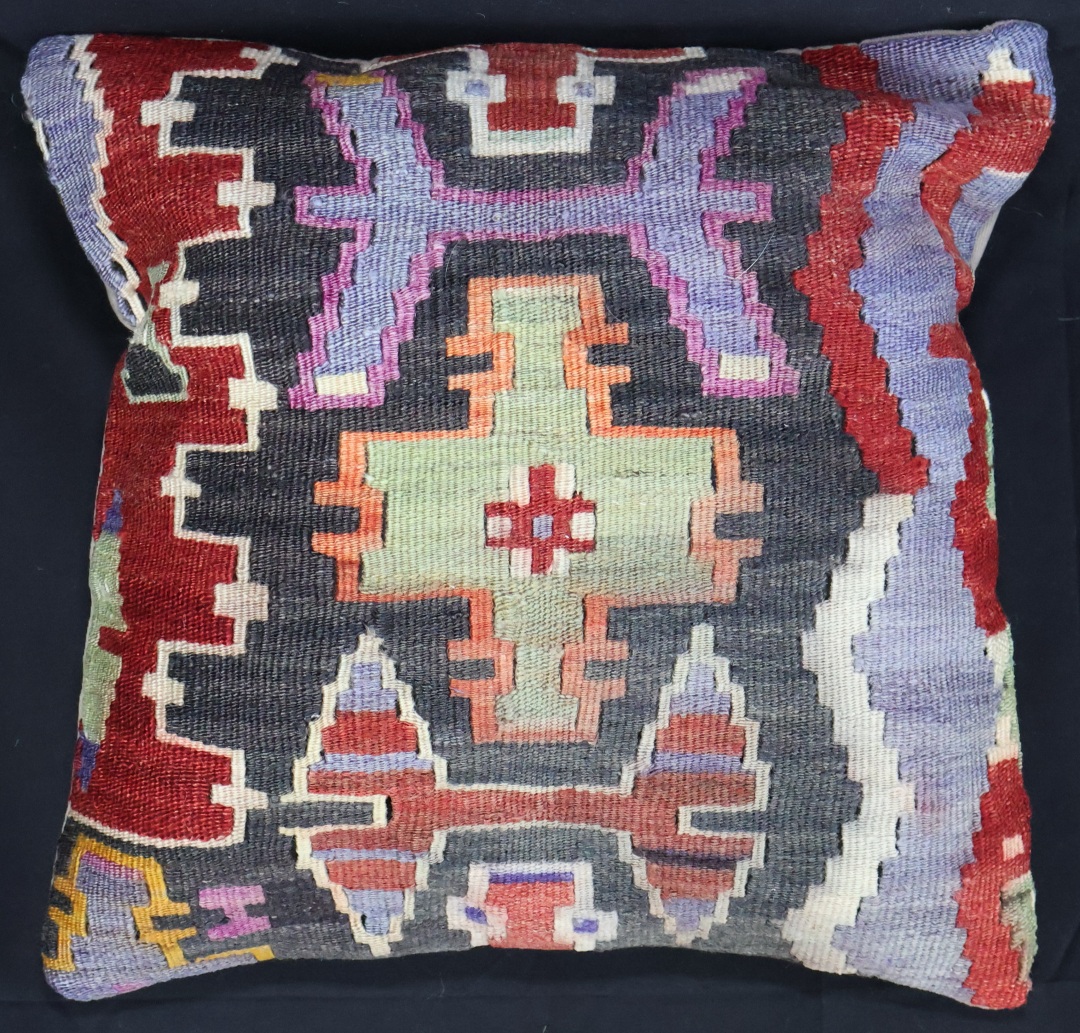 Colourful patterned decorative cushion