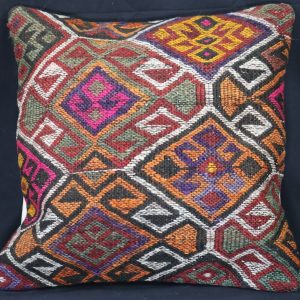 Colourful patterned decorative cushion