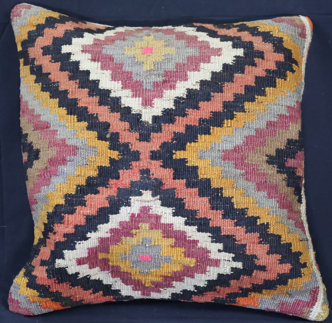 Colourful patterned decorative cushion