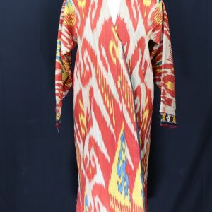 Colourful long ethnic robe.