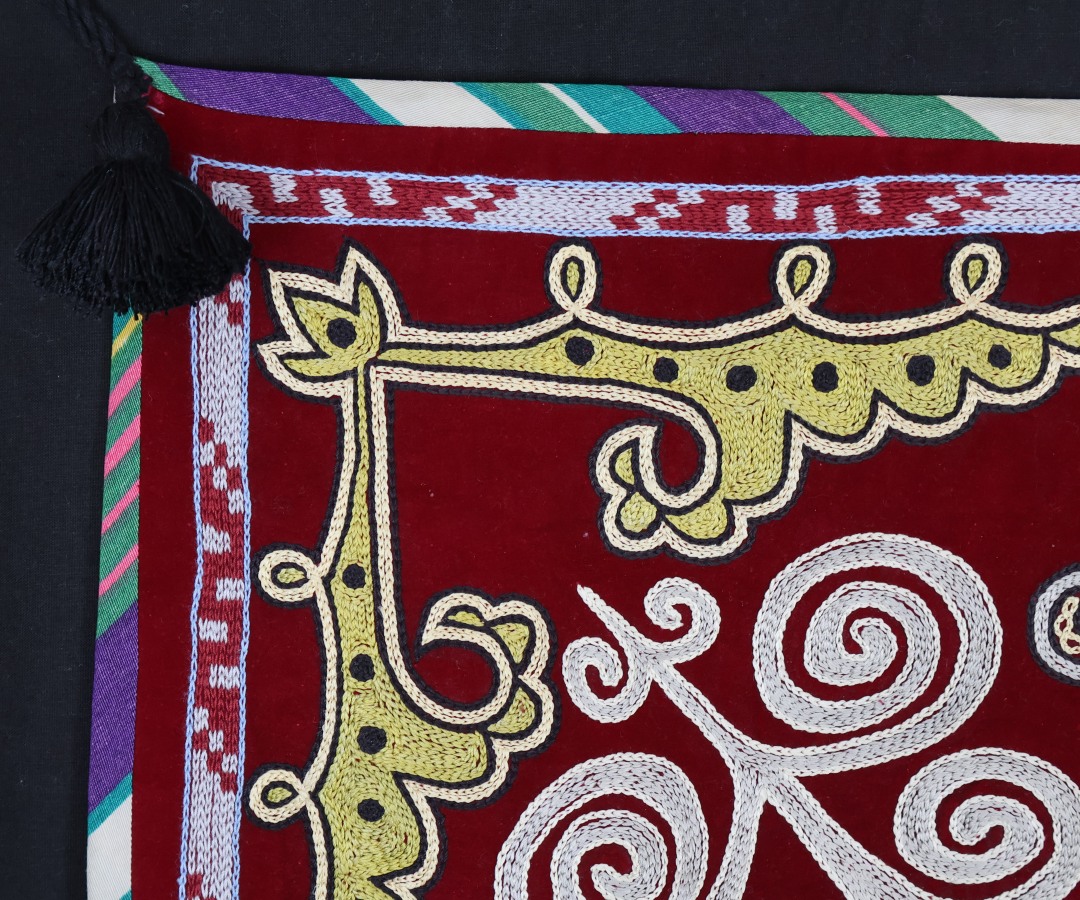 Colourful paisley patterned textile design