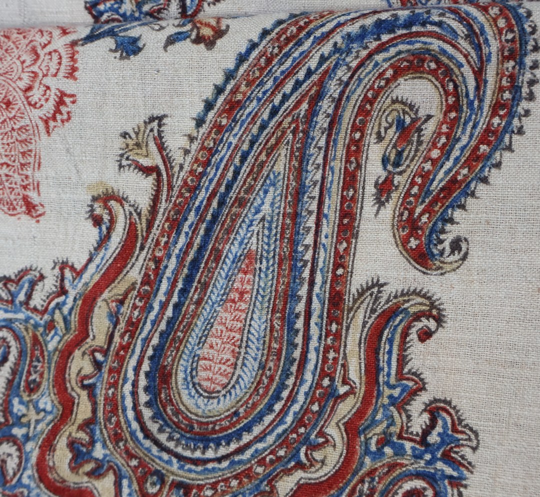Intricate paisley patterned textile design