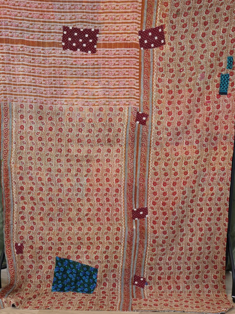 Colourful patchwork fabric design