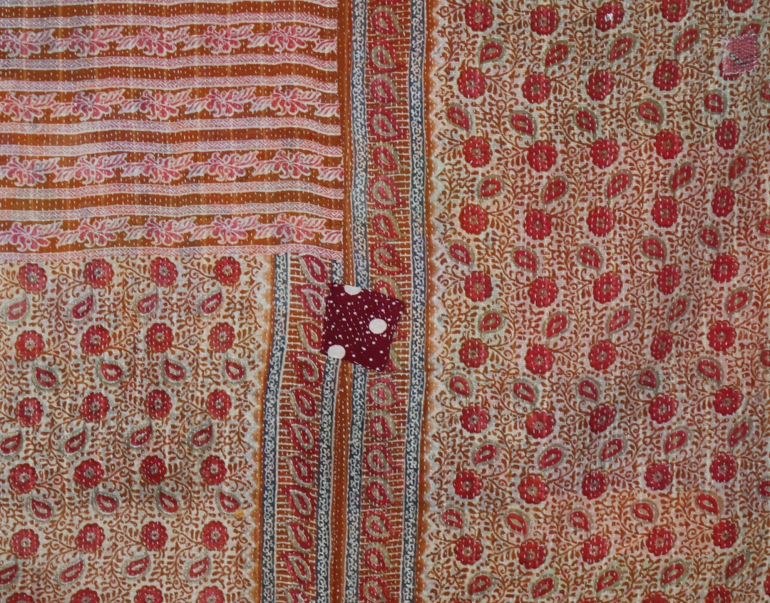 Colourful patchwork fabric design
