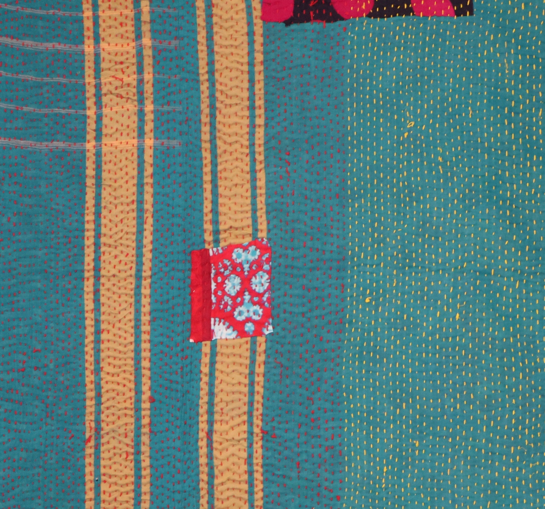 Vibrant floral patterned fabric design