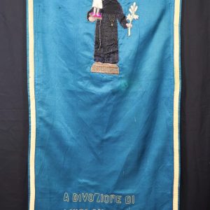 Religious banner featuring St Anthony of Padua
