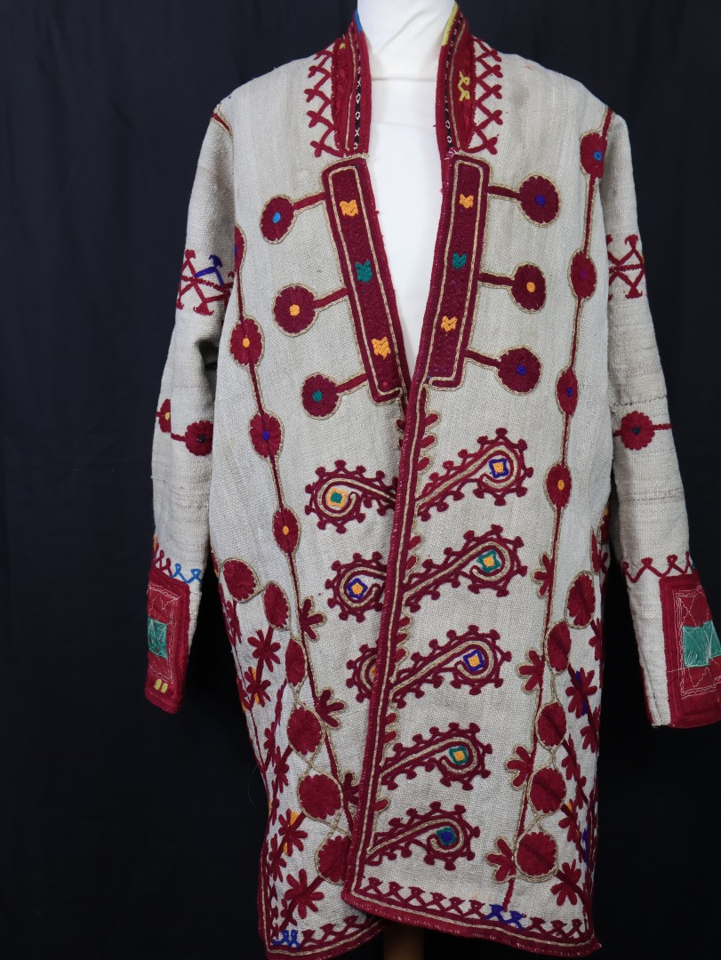 Embroidered traditional garment with patterns