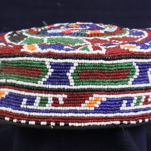 Tribal hat, Uzbek beaded hat #3