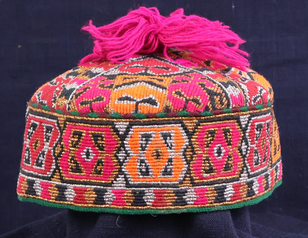 embroidered tribal hat