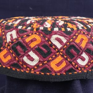 intricately embroidered tribal hat